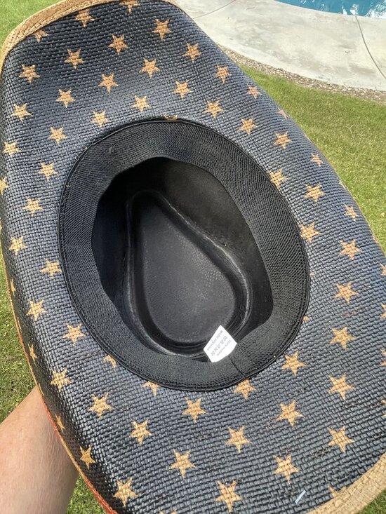 NEW Mirmaru Star Band Patriotic Star Studded Red White Blue Western Cowboy Hat
